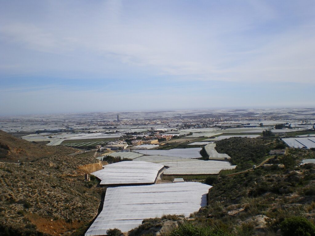 landwirtschaftliche Anbau unter Folientunneln rund um Almeria