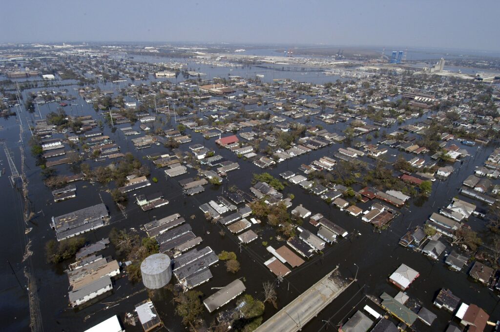 Überflutetes New Orleans nach Hurrikan Katrina