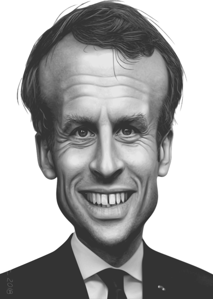 Karikatur von Frankreichs Staatspräsident Emmanuell Macron