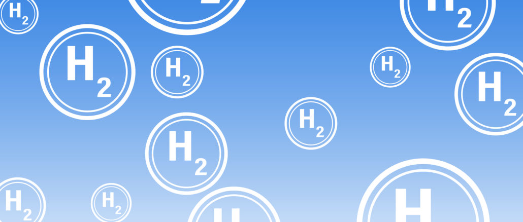 Symbolbild der chemischen Formel für Wasserstoff