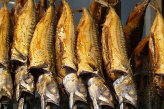 Fisch zu essen, hier im Bild Makrelen, schadet dem Klima kaum
