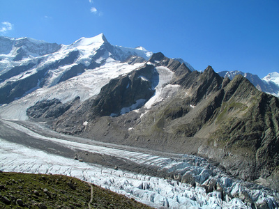 Gletscherschmelze in den Schweizer Bergen Klimawirkungen waren ExxonMobil bekannt (berggeist007/Pixelio.de)
